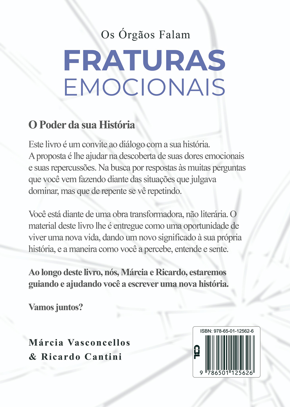 Contracapa do livro Fraturas Emocionais